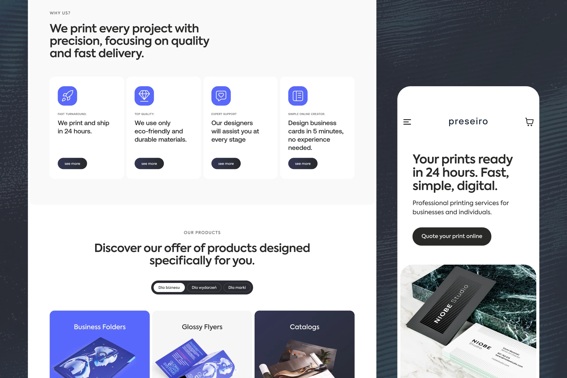Preseiro - E-commerce Platform UI/UX Design