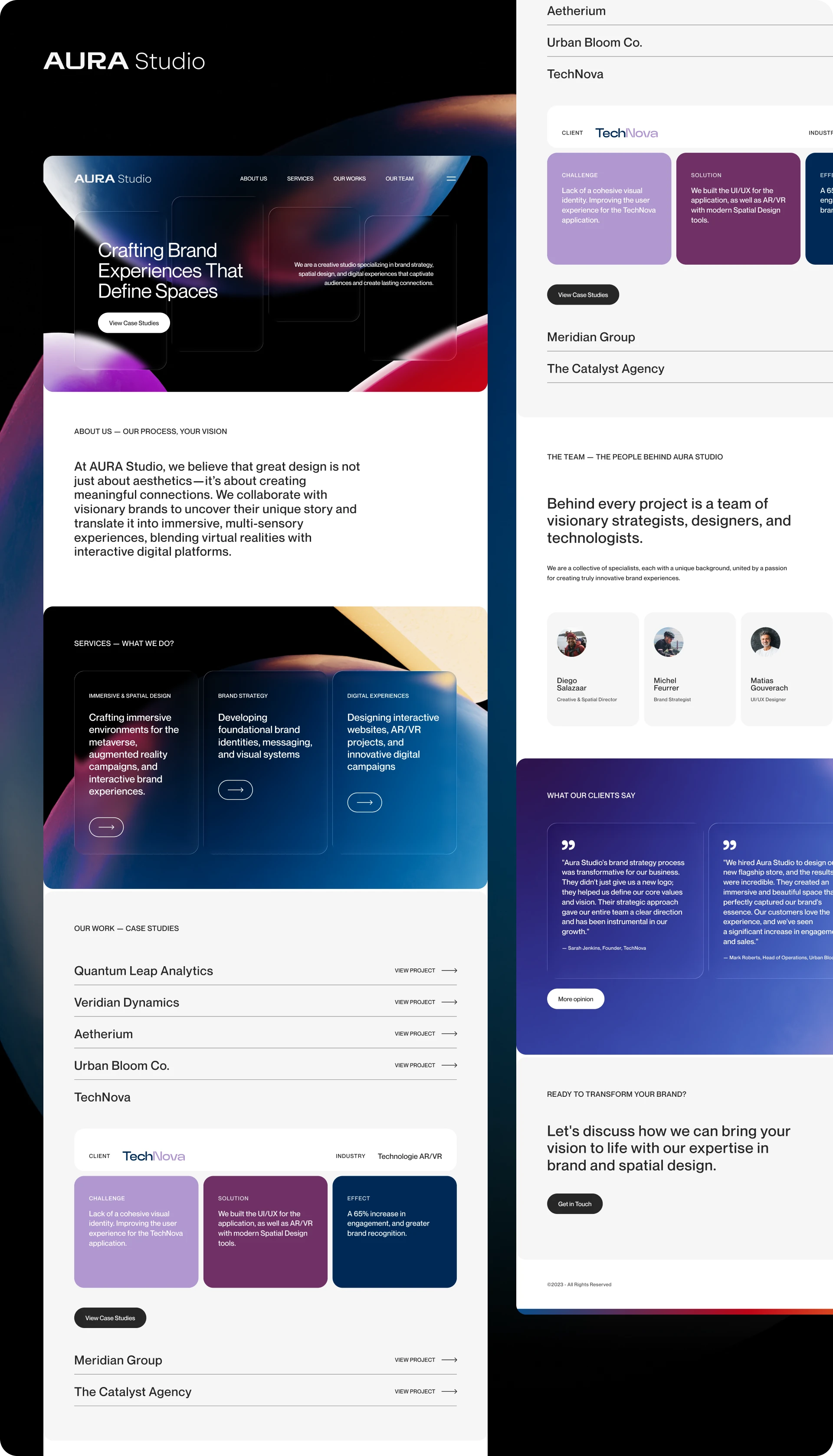 AURA Studio - Creative Agency Portfolio