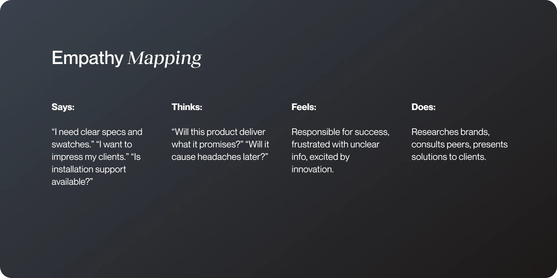 Sirius - UX Research Personas